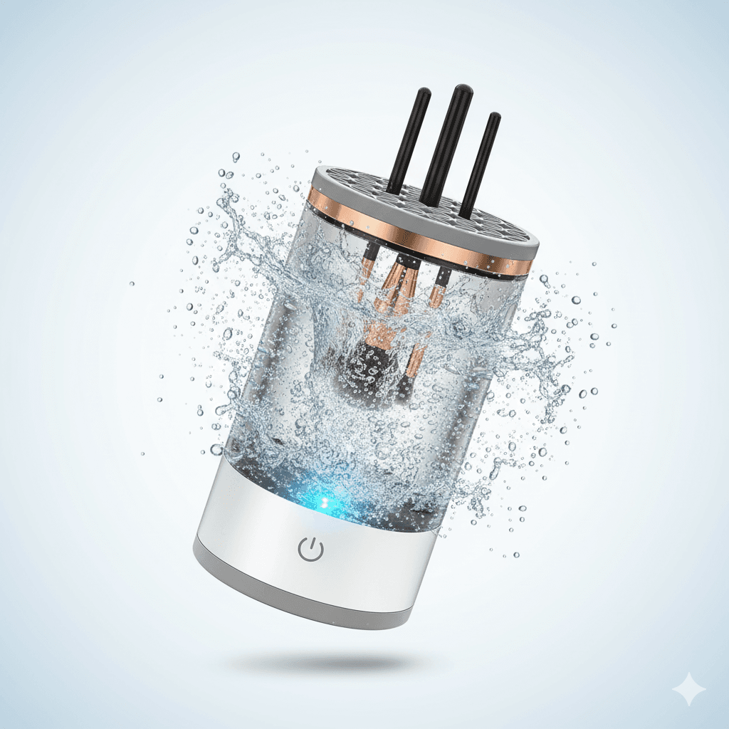 Elektryczne urządzenie do czyszczenia pędzli kosmetycznych 🖌️ 🧼