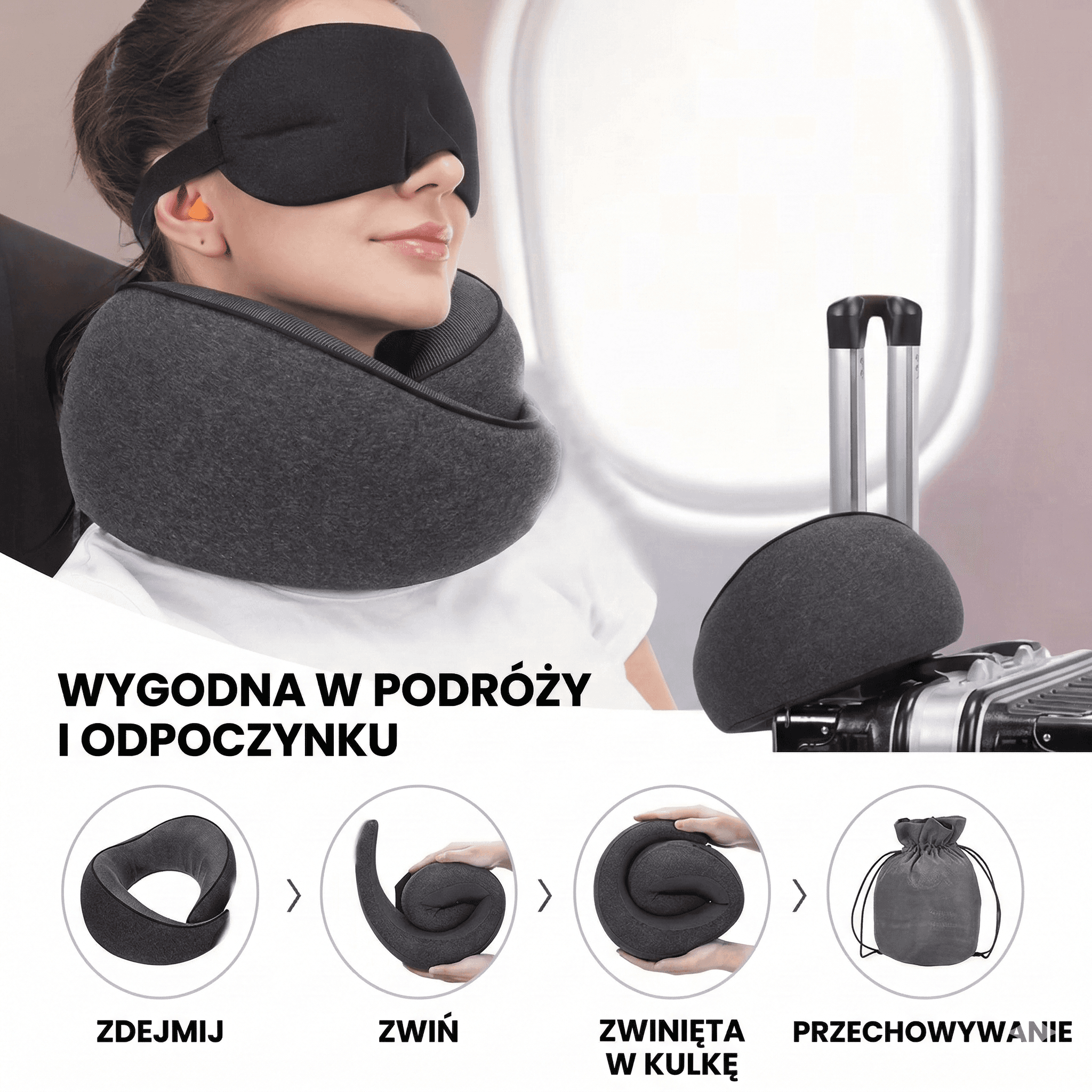Memory Foam Neck Pillow Cervical Vertebra Travel Portable Noon Break Aircraft U Type Of Pillow Sleep Camping Pillow Carry Bag