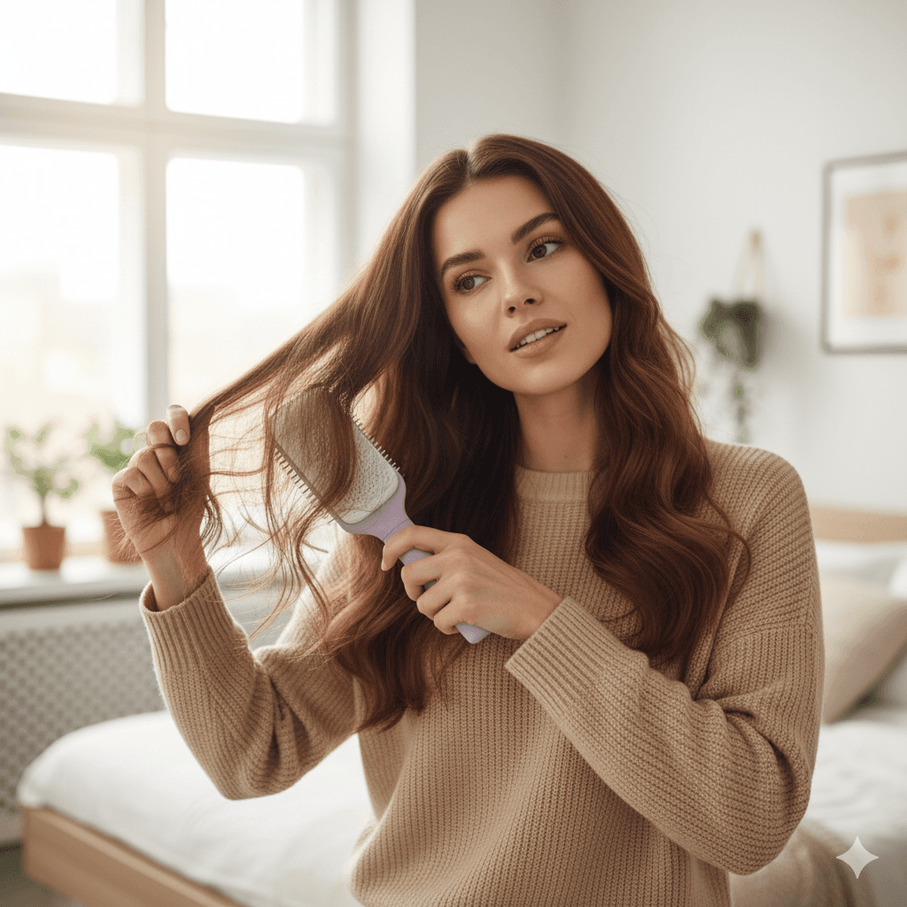 Szczotka samoczyszcząca z chowanymi ząbkami dla kobiet 🪮